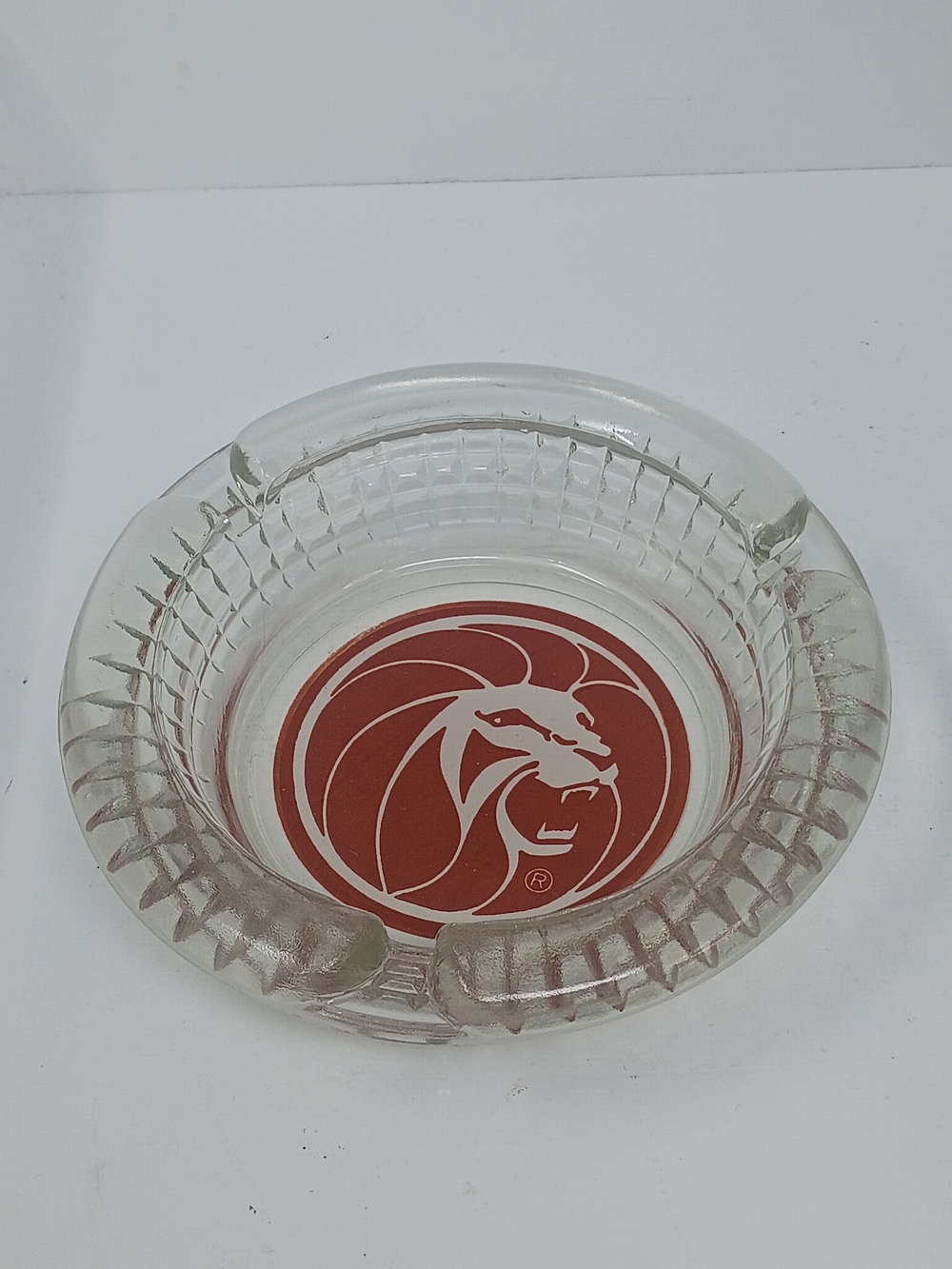 Vintage MGM Grand Hotel Ashtray with Red Lion Emblem